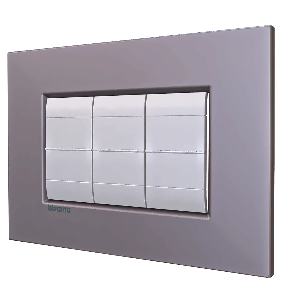 Bticino – Living light Air 3 modules rectangular 3D Model