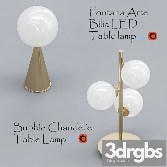 Bubble Chandelier Table Lamp 3D Model Download