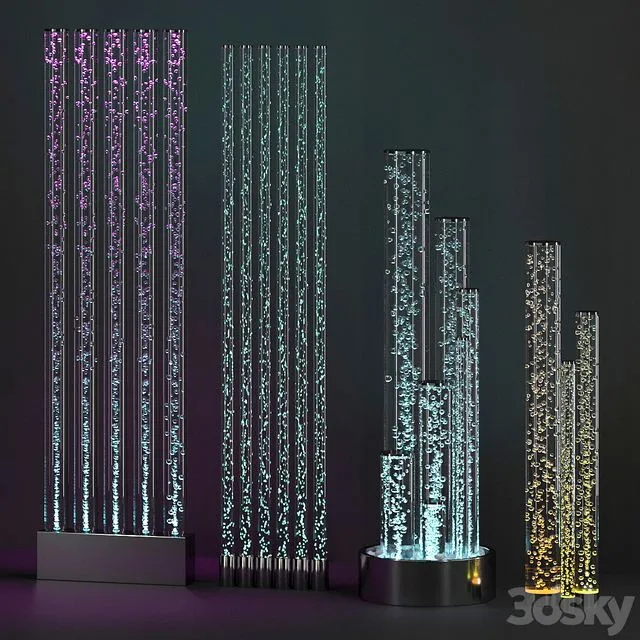 Bubble columns and colonnades 3D Model Bubble columns and colonnades 3D Model