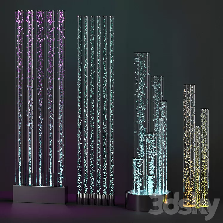 Bubble columns and colonnades 3D Model Bubble columns and colonnades 3D Model