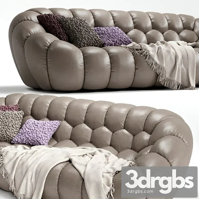 Bubble cuir sofa 4 seats roche bobois 2 3D Model Download Bubble cuir sofa 4 seats roche bobois 2 3D Model Download