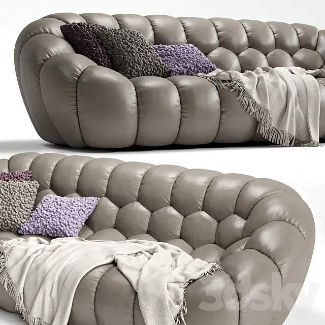 Bubble Cuir Sofa 4 seats Roche Bobois 3D Model Bubble Cuir Sofa 4 seats Roche Bobois 3D Model