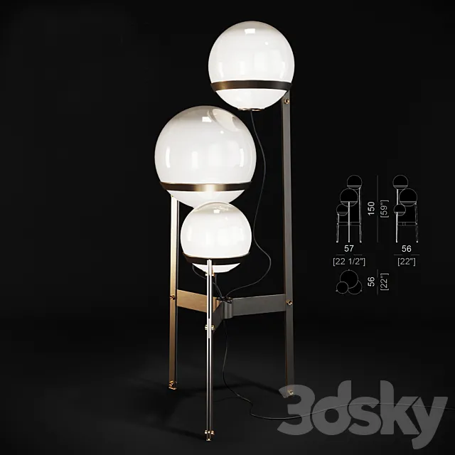 Bubble floor lamp 3DModel Bubble floor lamp 3DModel