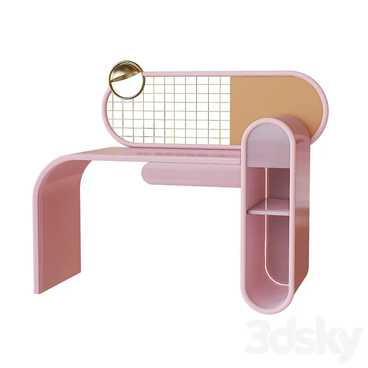 Bubble Gum Desk 3D Model Free Download