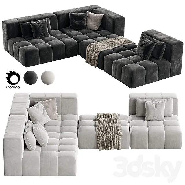 Bubble modular sofa 3D Model Bubble modular sofa 3D Model