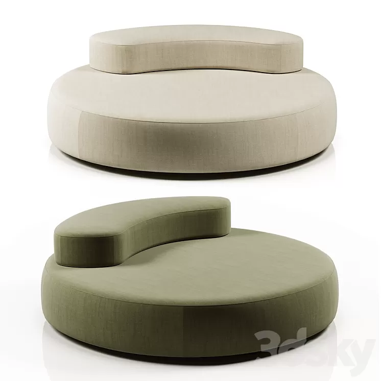 Bubble Rock sofa by Living Divani 3D Model Free Download