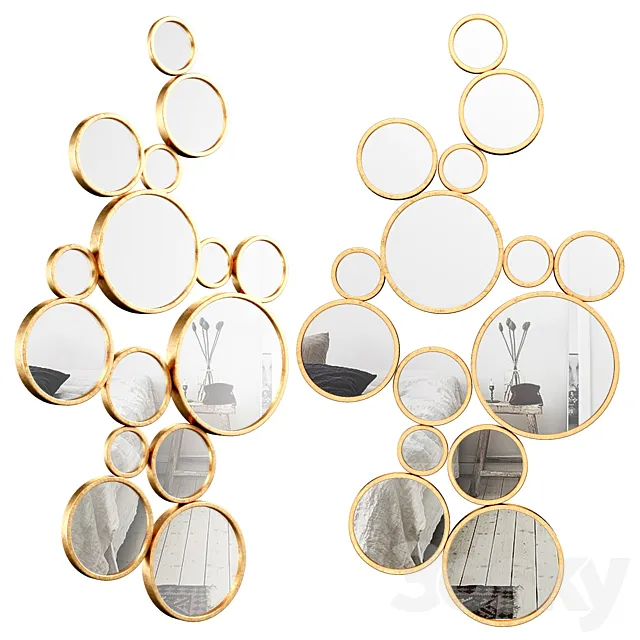 Bubbles Wall Mirror VYQ6540 3DModel Bubbles Wall Mirror VYQ6540 3DModel