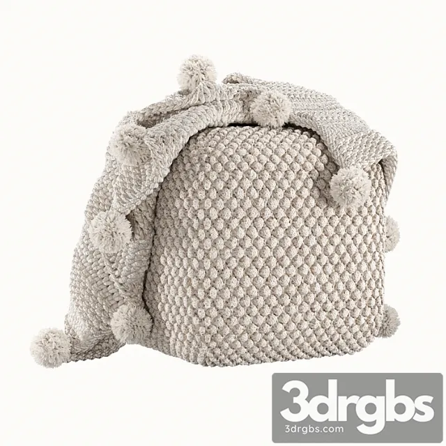 Buco pouf, virka ivory throw bedspread Buco pouf, virka ivory throw bedspread