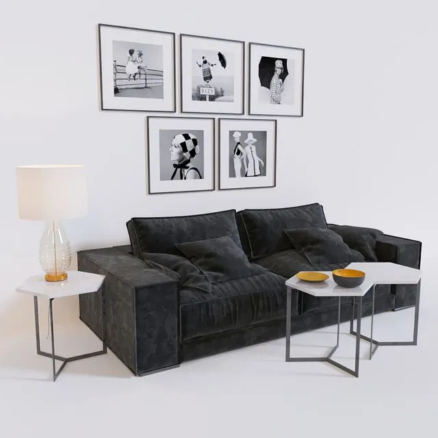 Budapest Soft Sofa 3D Model Budapest Soft Sofa 3D Model