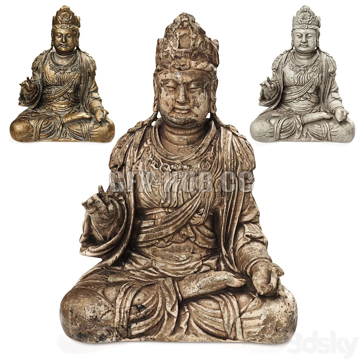 Buddha bodhisattva chinese 3D Model Buddha bodhisattva chinese 3D Model