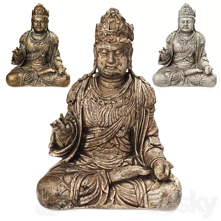 Buddha bodhisattva chinese 3D Model Free Download