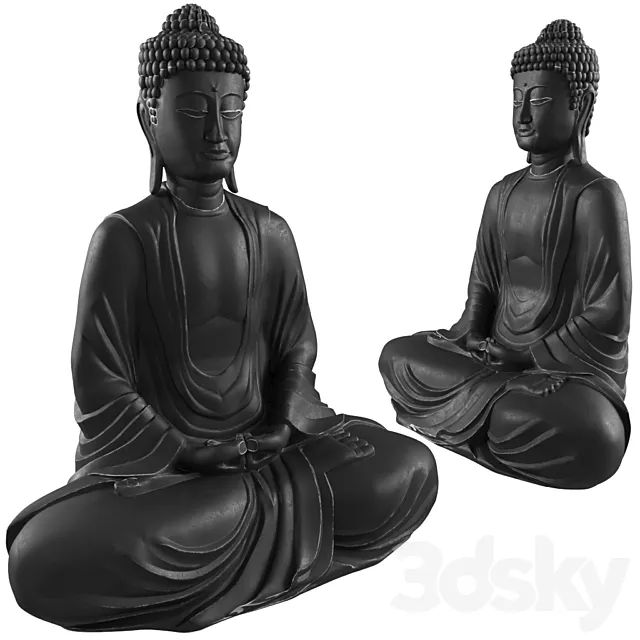 Buddha Sit Zin Statue 3D Model