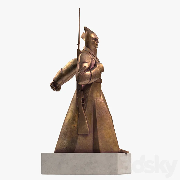 “””Budenovets”” monument to the Soldier-Red Guard in Stavropol” 3D Model Free Download