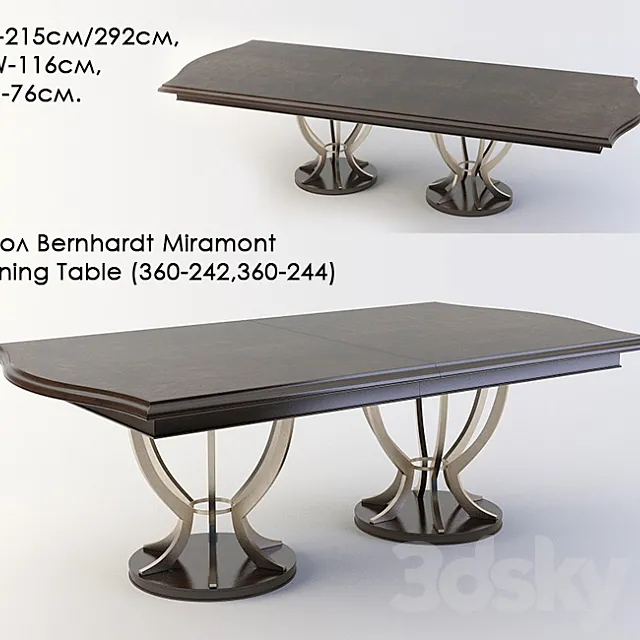Buffet Bernhardt Miramont Dining Table (360-242360-244) 3D Model Buffet Bernhardt Miramont Dining Table (360-242360-244) 3D Model