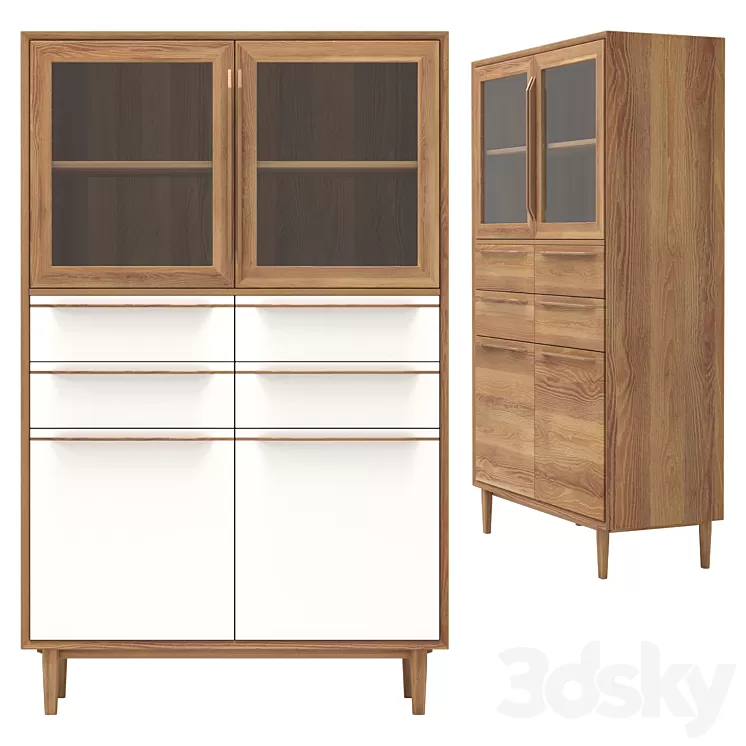 Buffet Bruni (white) large 100*160*40 cm 3D Model Free Download