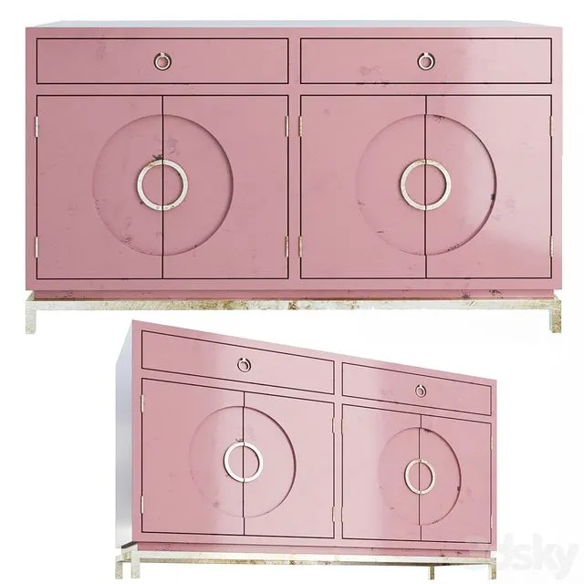 Buffet Disk Pink 3D Model Buffet Disk Pink 3D Model