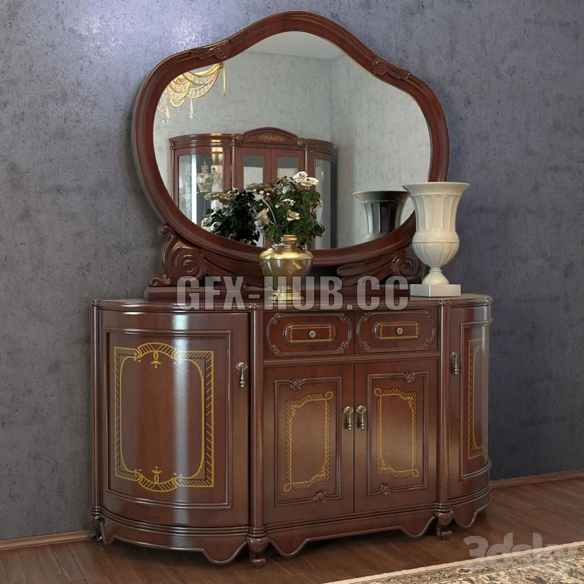 Buffet old 3D Model Buffet old 3D Model