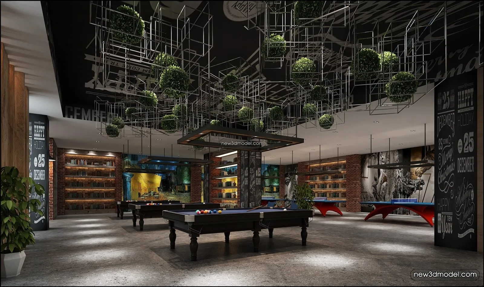 Buffet Restaurant of Hotels 3D Scenes – 3D Blocks – 017 – VRAY