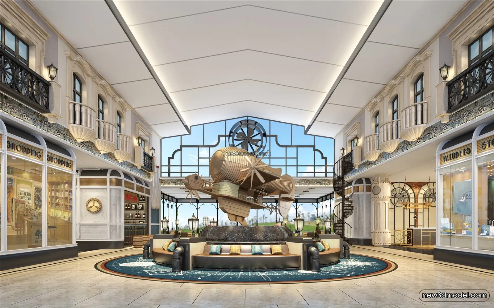 Buffet Restaurant of Hotels 3D Scenes – 3D Blocks – 033 – VRAY