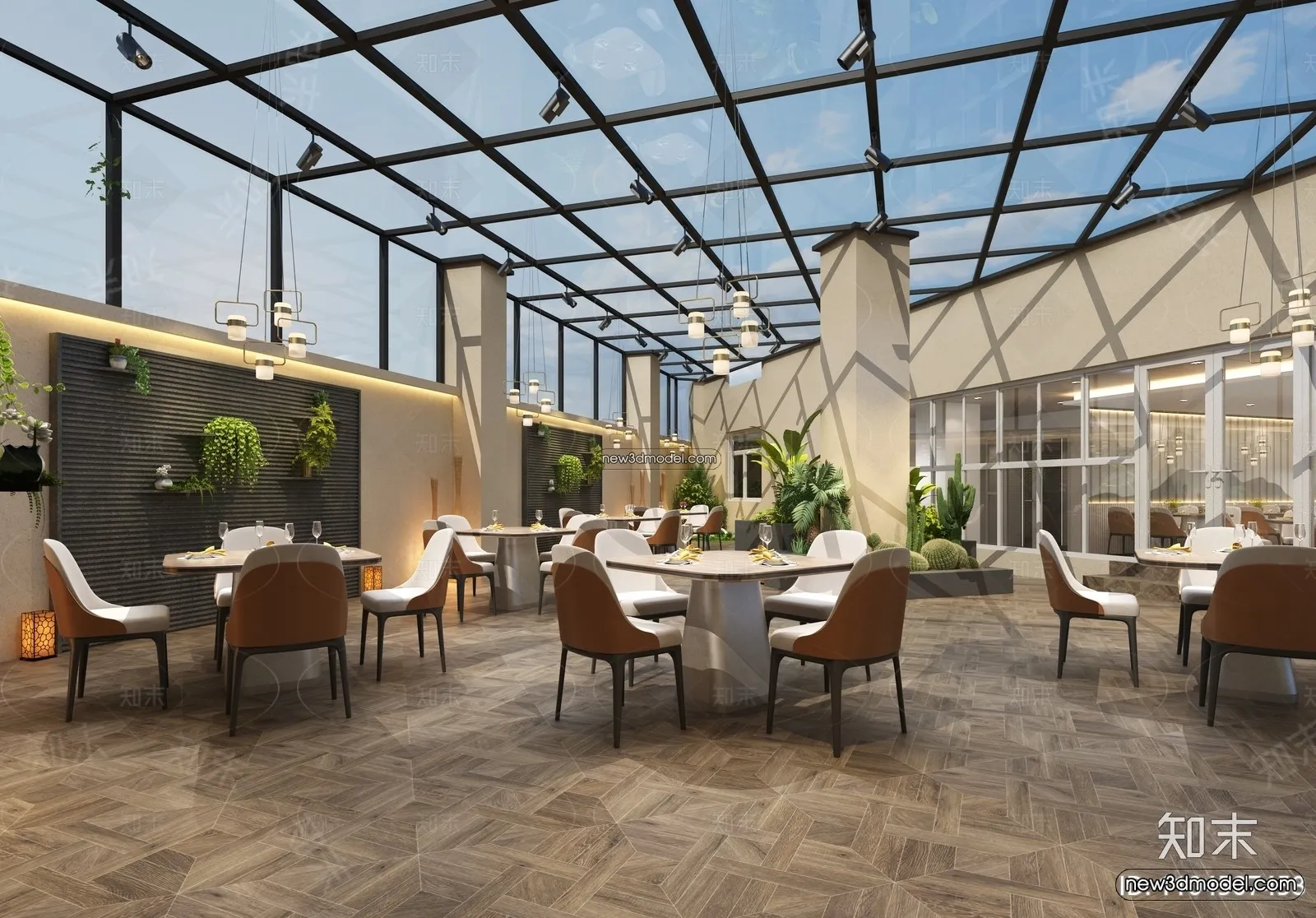 Buffet Restaurant of Hotels 3D Scenes – 3D Blocks – 067 – VRAY