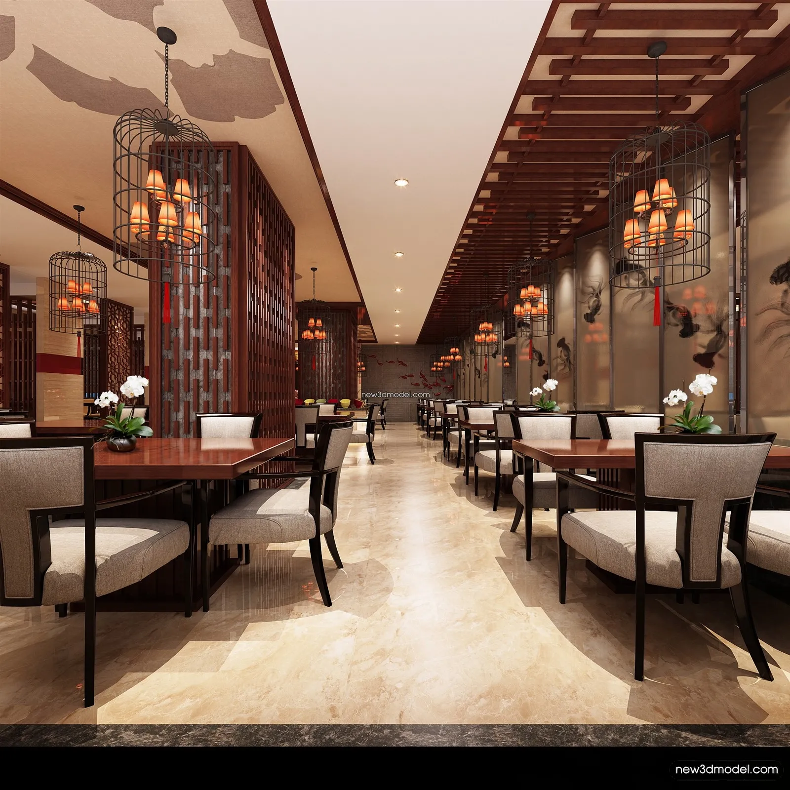 Buffet Restaurant of Hotels 3D Scenes – 3D Blocks – 095 – VRAY