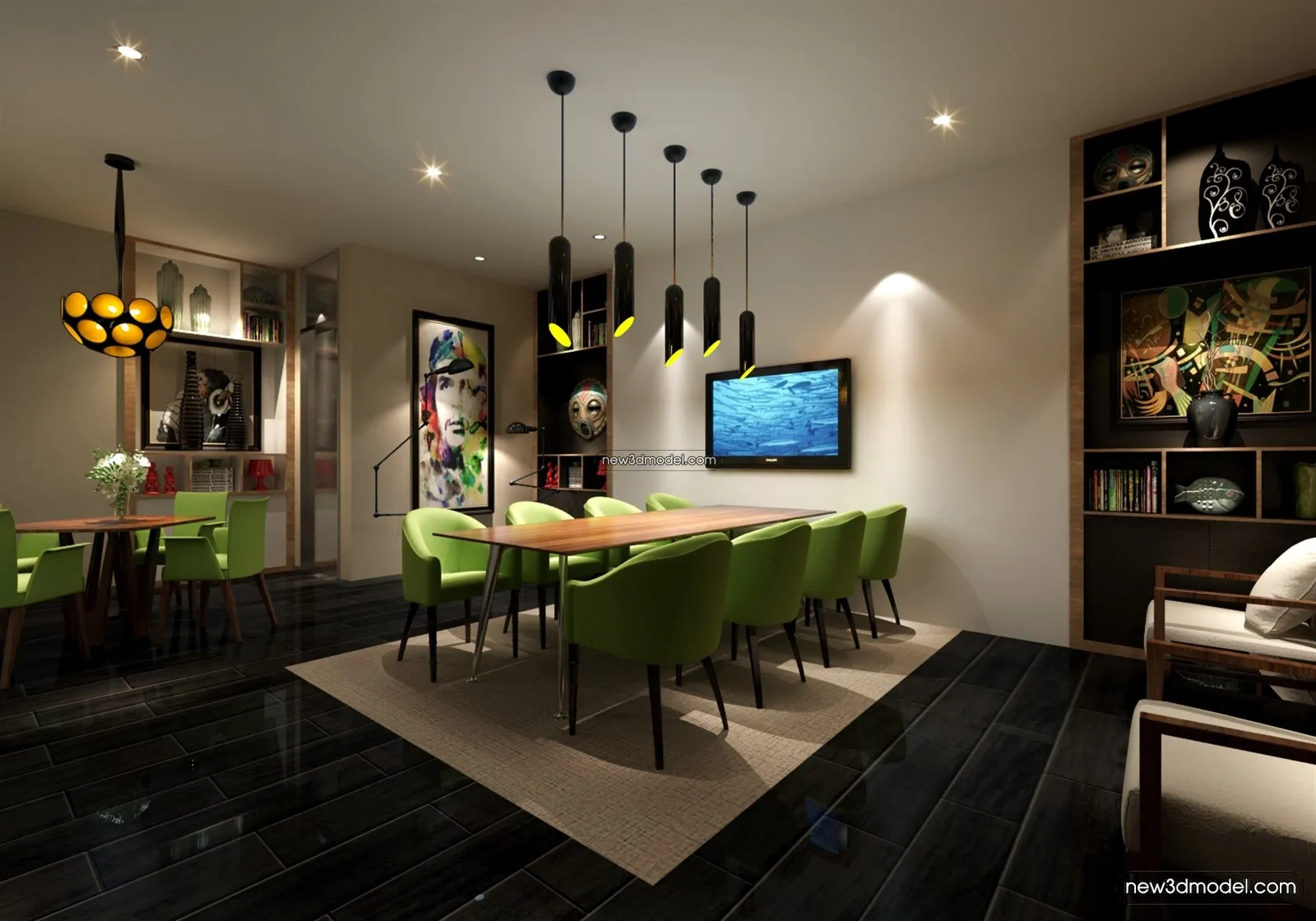 Buffet Restaurant of Hotels 3D Scenes – 3D Blocks – 101 – VRAY