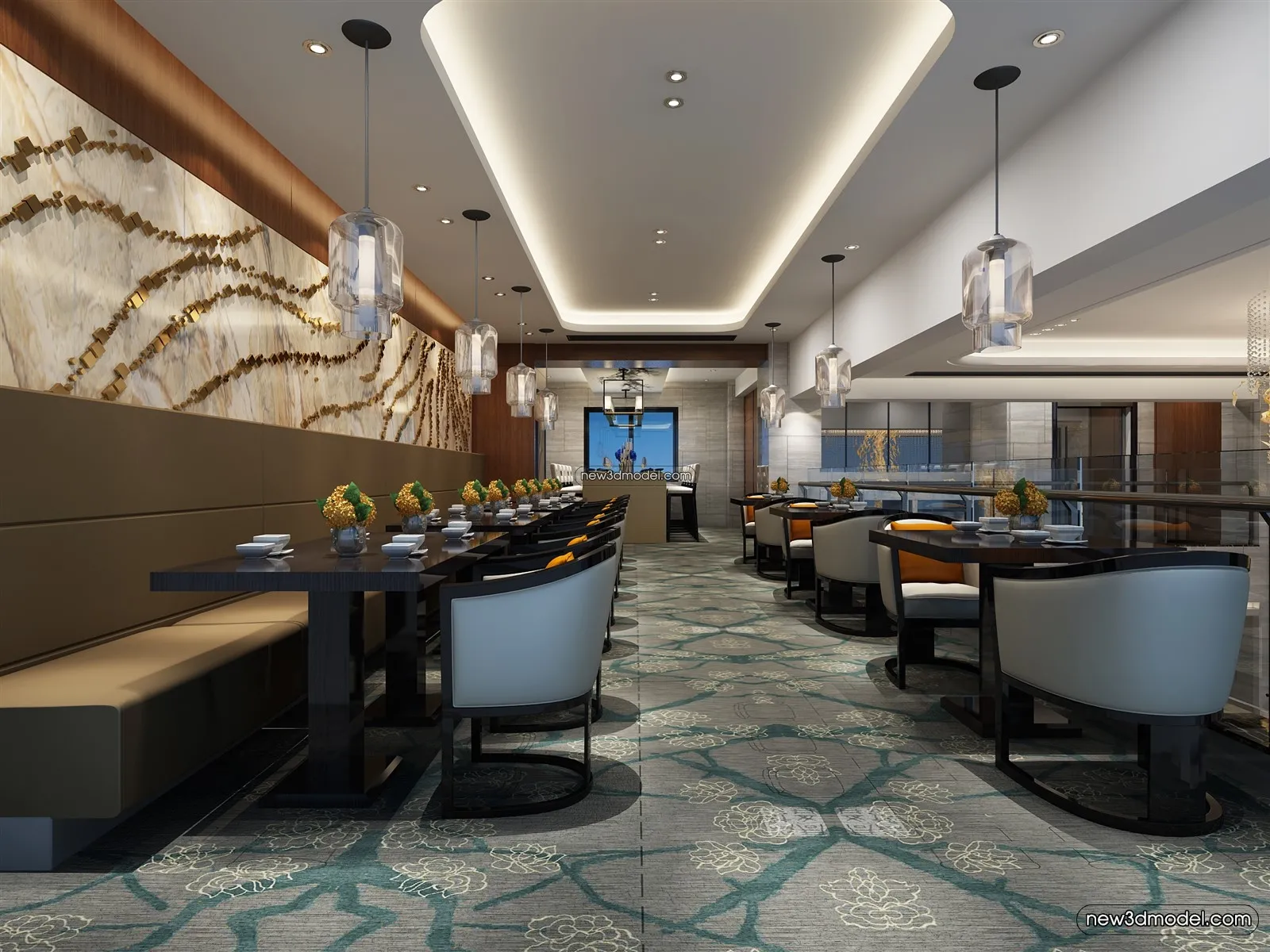 Buffet Restaurant of Hotels 3D Scenes – 3D Blocks – 116 – VRAY