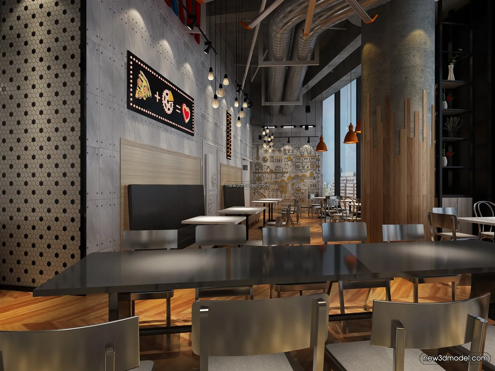 Buffet Restaurant of Hotels 3D Scenes – 3D Blocks – 118 – VRAY