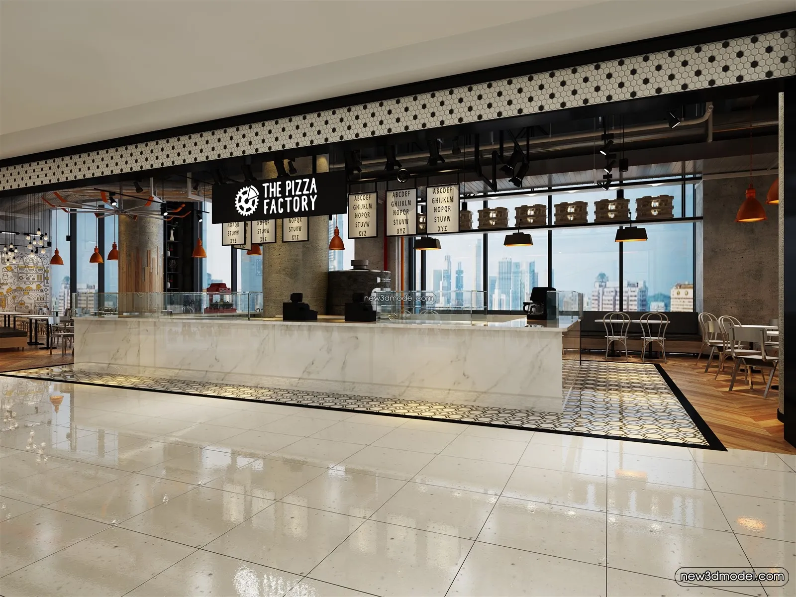 Buffet Restaurant of Hotels 3D Scenes – 3D Blocks – 119 – VRAY