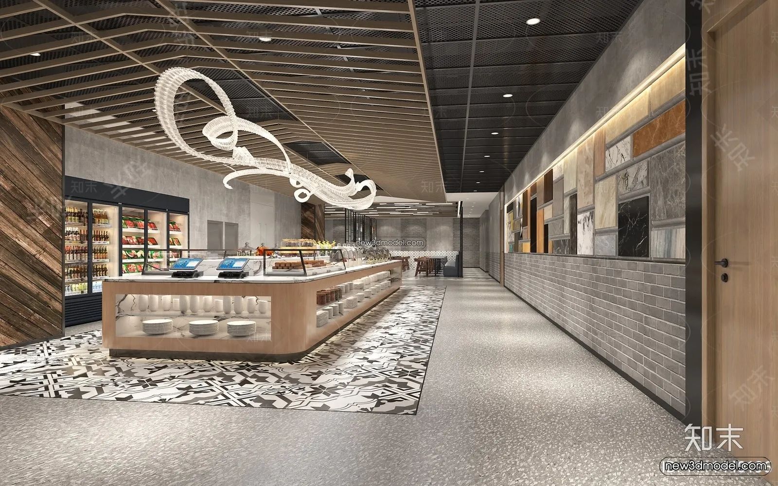 Buffet Restaurant of Hotels 3D Scenes – 3D Blocks – 122 – VRAY