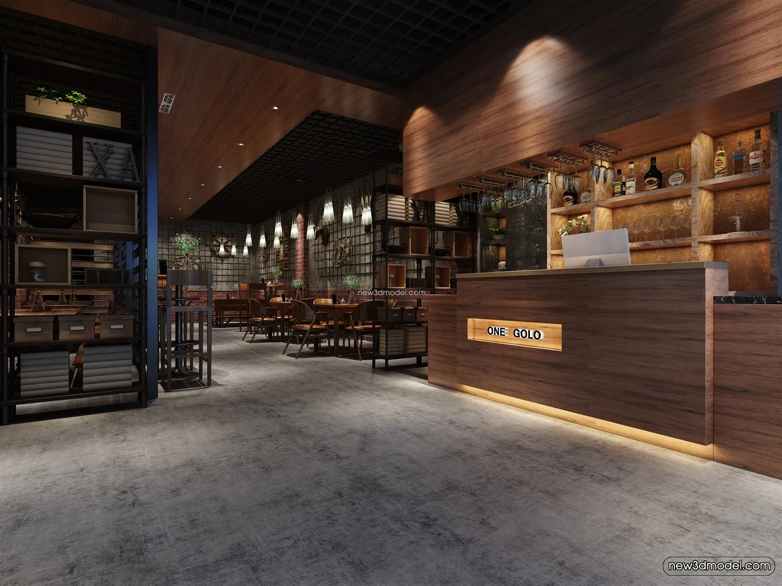 Buffet Restaurant of Hotels 3D Scenes – 3D Blocks – 123 – VRAY