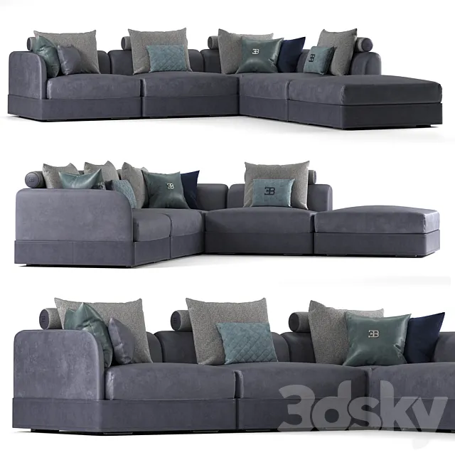 Bugatti Le Mans modular sofa 3D Model Bugatti Le Mans modular sofa 3D Model