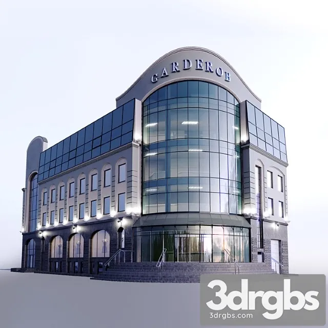 Building Facade Garderob 3D Model Download Building Facade Garderob 3D Model Download