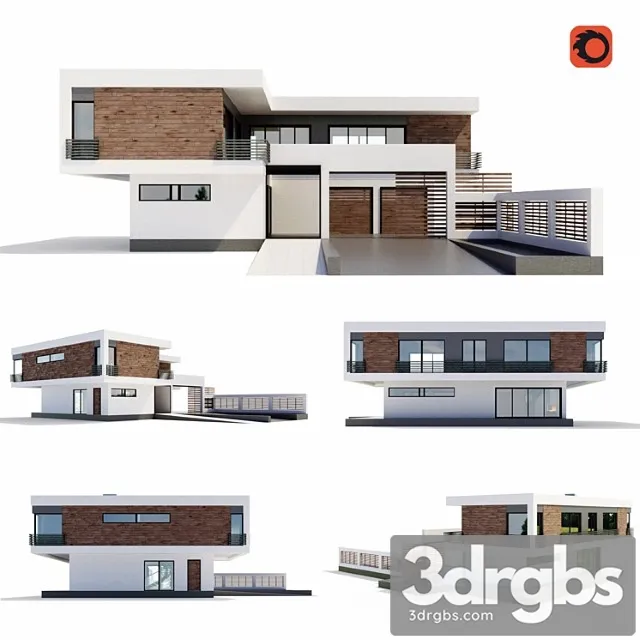 Building Minimalism Villa 3D Model Download Building Minimalism Villa 3D Model Download