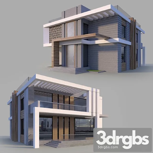 Building Modern Villa 2 3D Model Download Building Modern Villa 2 3D Model Download