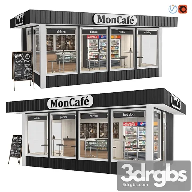 Building Moncafe 3D Model Download Building Moncafe 3D Model Download