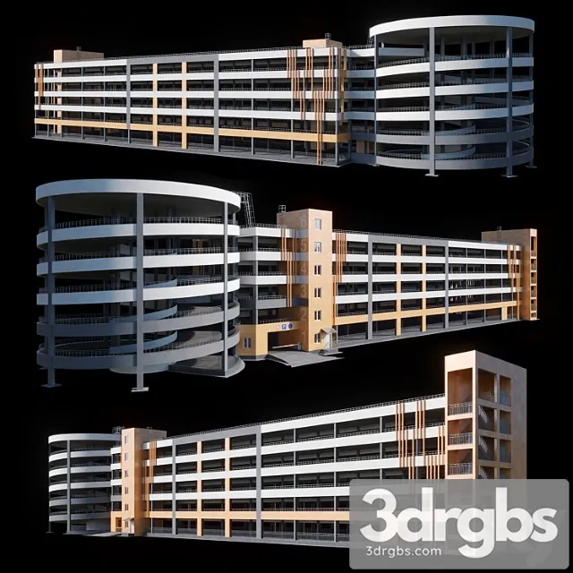 Building Multistorey Car Parking 3D Model Download Building Multistorey Car Parking 3D Model Download