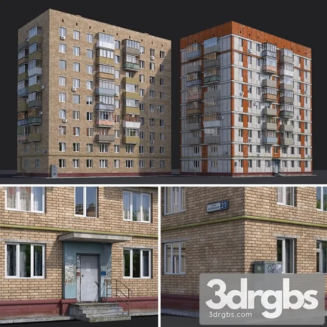 Building Residential Houses Moscow Azov Street 21 And Chongarsky Boulevard 30 3D Model Download Building Residential Houses Moscow Azov Street 21 And Chongarsky Boulevard 30 3D Model Download