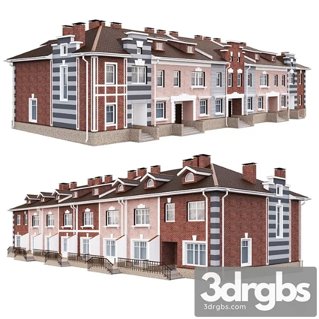 Building Townhouse 3D Model Download Building Townhouse 3D Model Download