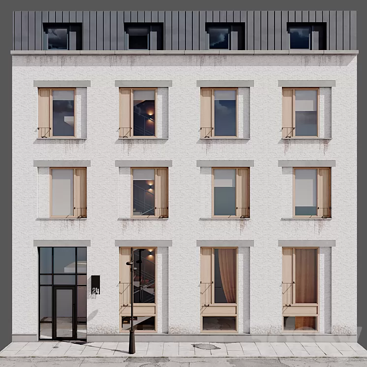 Building's facade 3D Model