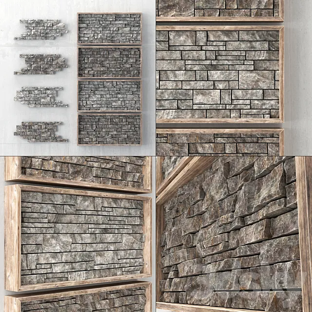 Built-in decorative panel made of bricks 3DModel Built-in decorative panel made of bricks 3DModel