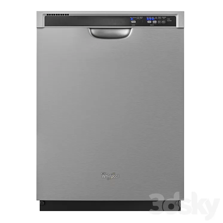 Built-in dishwasher Whirlpool WDF520PAD 3D Model