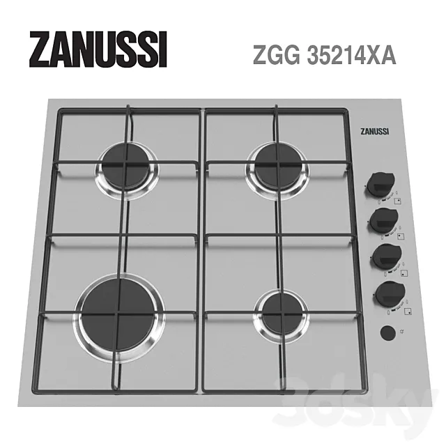 Built-in gas hob Zanussi ZGG 62412XA 3D Model