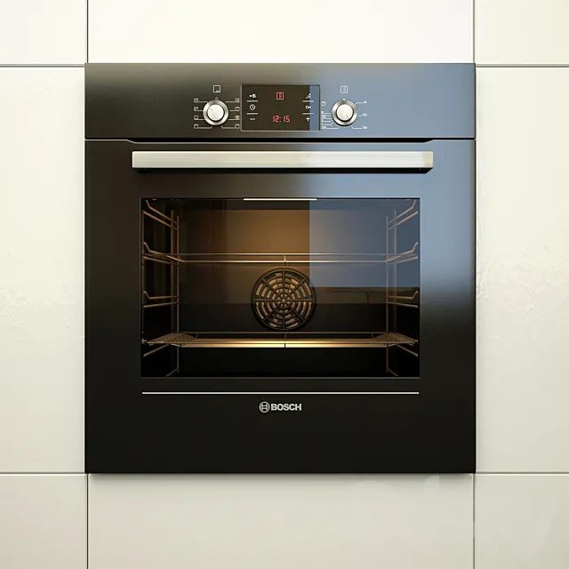 Built in oven Bosch HBG43T360R 3DModel