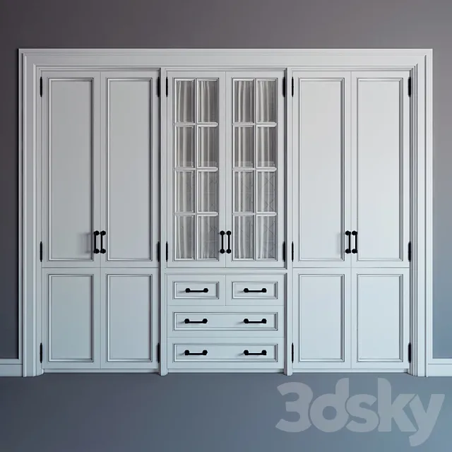 Built-in wardrobe 07 \ fitted wardrobe 07 3DModel