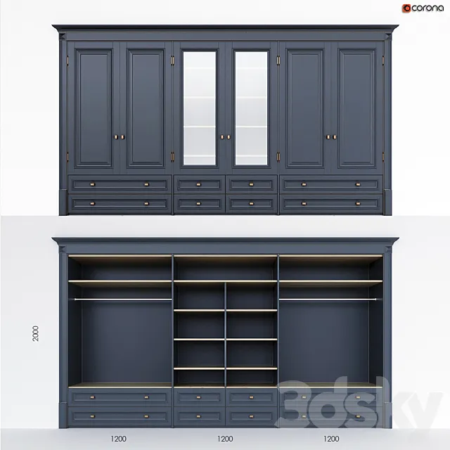 Built-in wardrobe 3D Model