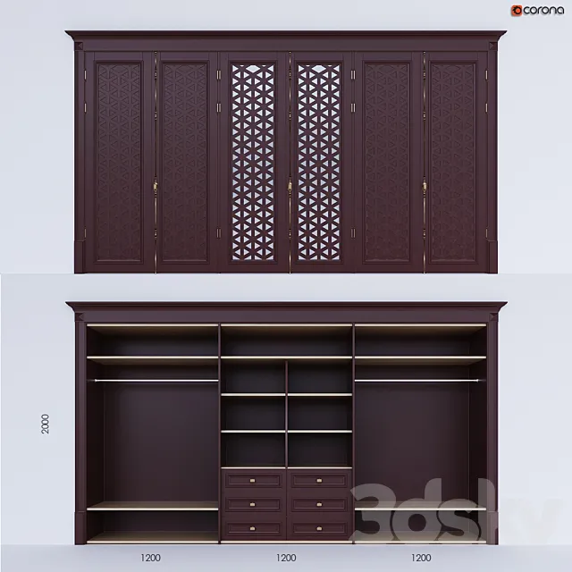 Built-in wardrobe 7 3DModel Built-in wardrobe 7 3DModel