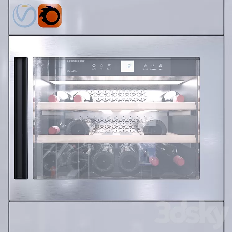 Built-in wine cabinet Liebherr WKEes 553 GrandCru 3D Model
