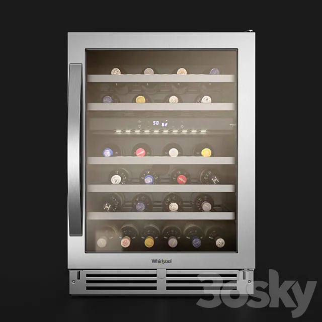 Built-in wine cabinet Whirlpool WUW55X24HS 3D Model Built-in wine cabinet Whirlpool WUW55X24HS 3D Model