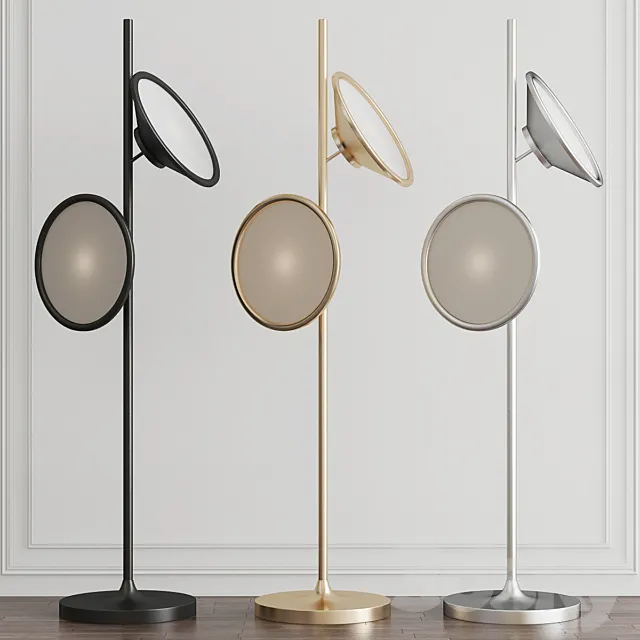 Bulat Floor Lamp by Currey & Company 3D Model Bulat Floor Lamp by Currey & Company 3D Model